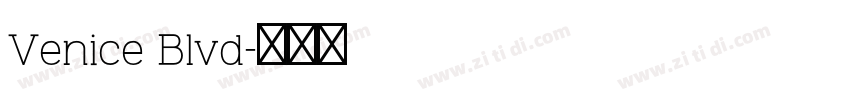 Venice Blvd字体转换